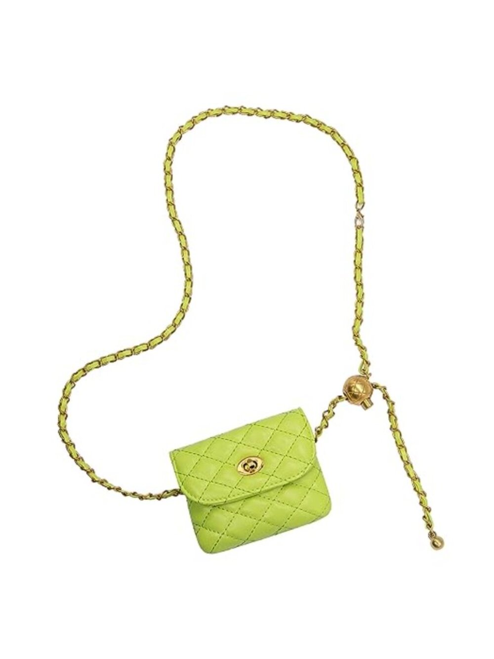 PU Leather Chain Belt Bag Women Crossbody Waist Fanny Pack Mini Handbag